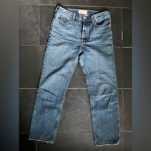 Everlane straight leg, button fly jeans